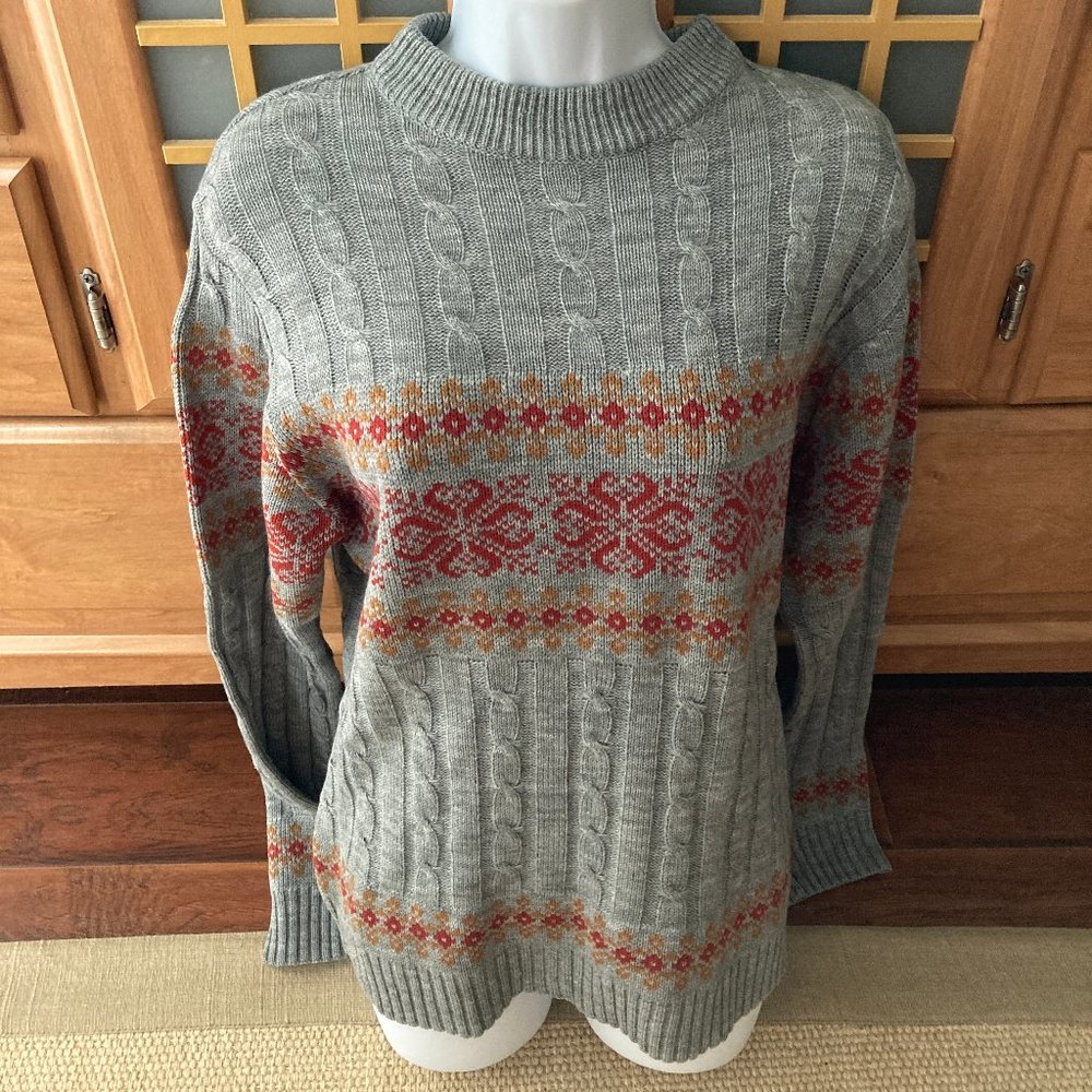 Kingsport  Vintage Cable Knit  Crew Neck Sweater M (38 to 40)